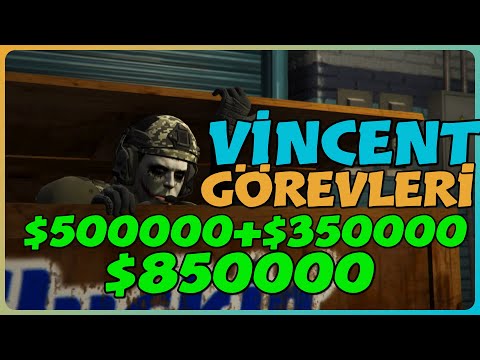 GTA 5 Online - VİNCENT GÖREVLERİNİ EN HIZLI ŞEKİLDE TAMAMLAYIN 850.000$ Para Kasma Yöntemi