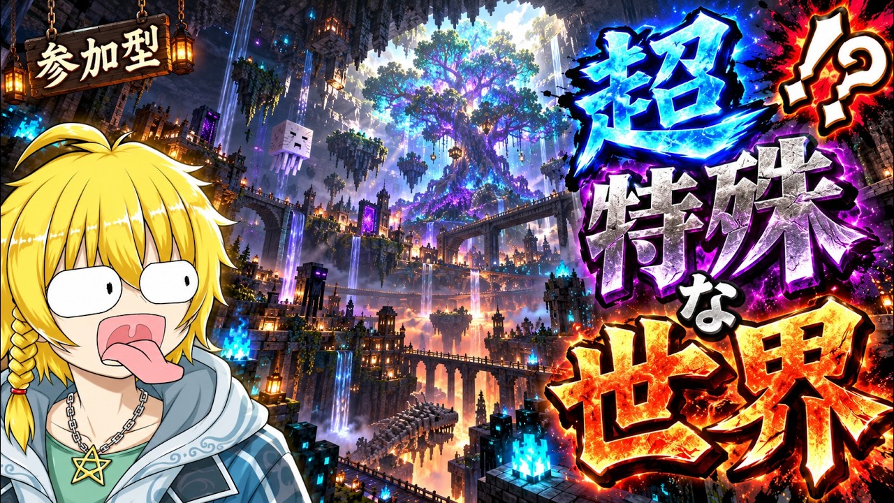 【マイクラ参加型】見たことない構造物だらけ!?壮大すぎる特殊な世界でサバイバル生活!【緑黄色クラフトSeason6】