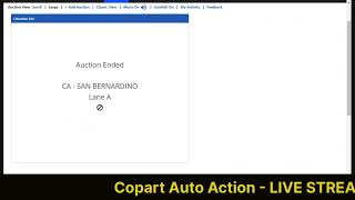 Copart Auction - LIVE Stream 02/09/2023 San Bernardino CA
