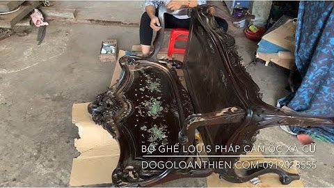 Bàn ghế louis Pháp 9 món cẩn ốc xà cừ gỗ gụ quảng bình