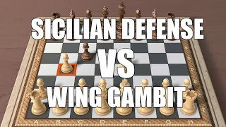 Aggressive Chess Opening Wing Gambit vs Sicilian Defense