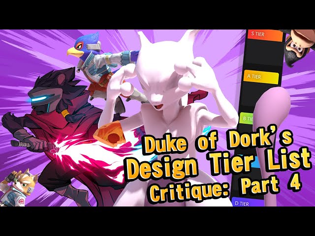 The Duke of Dork's Character Design Tier List Critique - Part 4 (Melee) class=