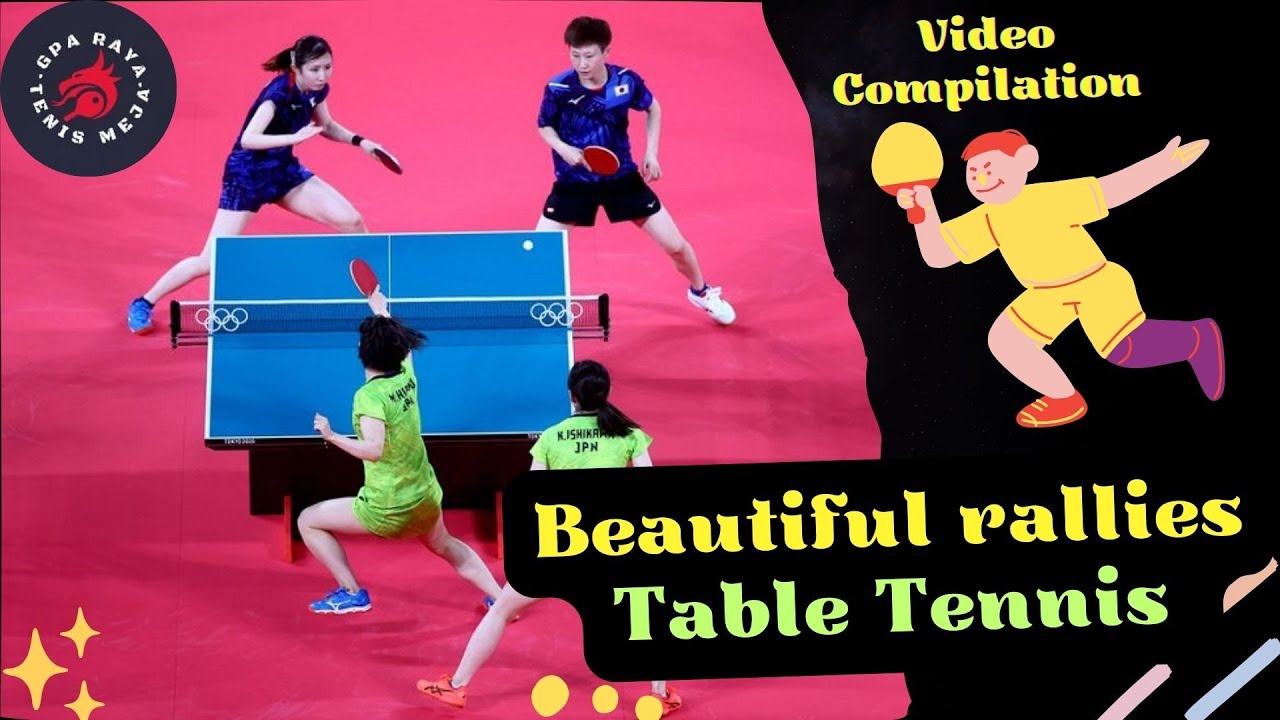 beautiful table tennis rallies in slow motion YouTube