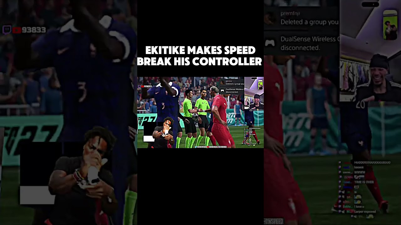 😭 Ekitike Made IShowSpeed BREAK His Controller! 💀🎮 #viral #ishowspeed
