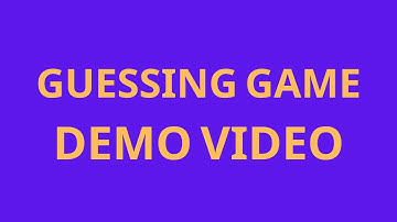 Guessing game demo video