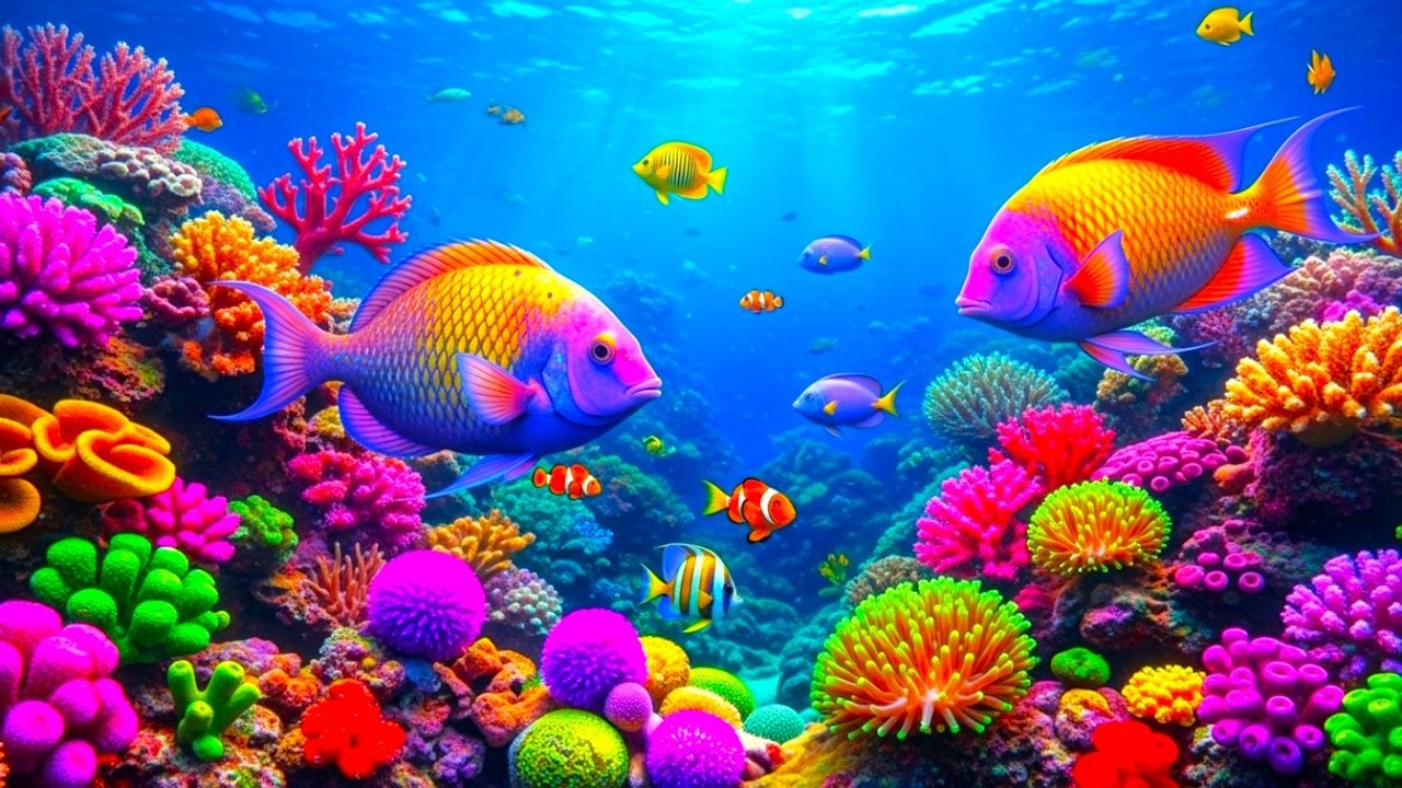 The Best 4K Aquarium - Dive Into The Mesmerizing Underwater Realm, Sea Jellyfish, Coral Reefs. #76