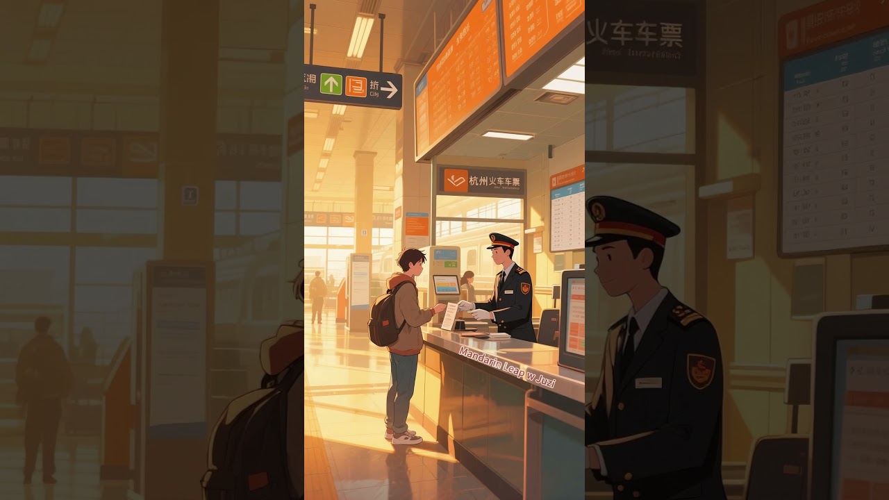📌 Train Ticket Buying in China 🇨🇳🚉| Must-Know Mandarin Phrases | 在火车站怎么买票？实用中文 | 旅游必备🌞