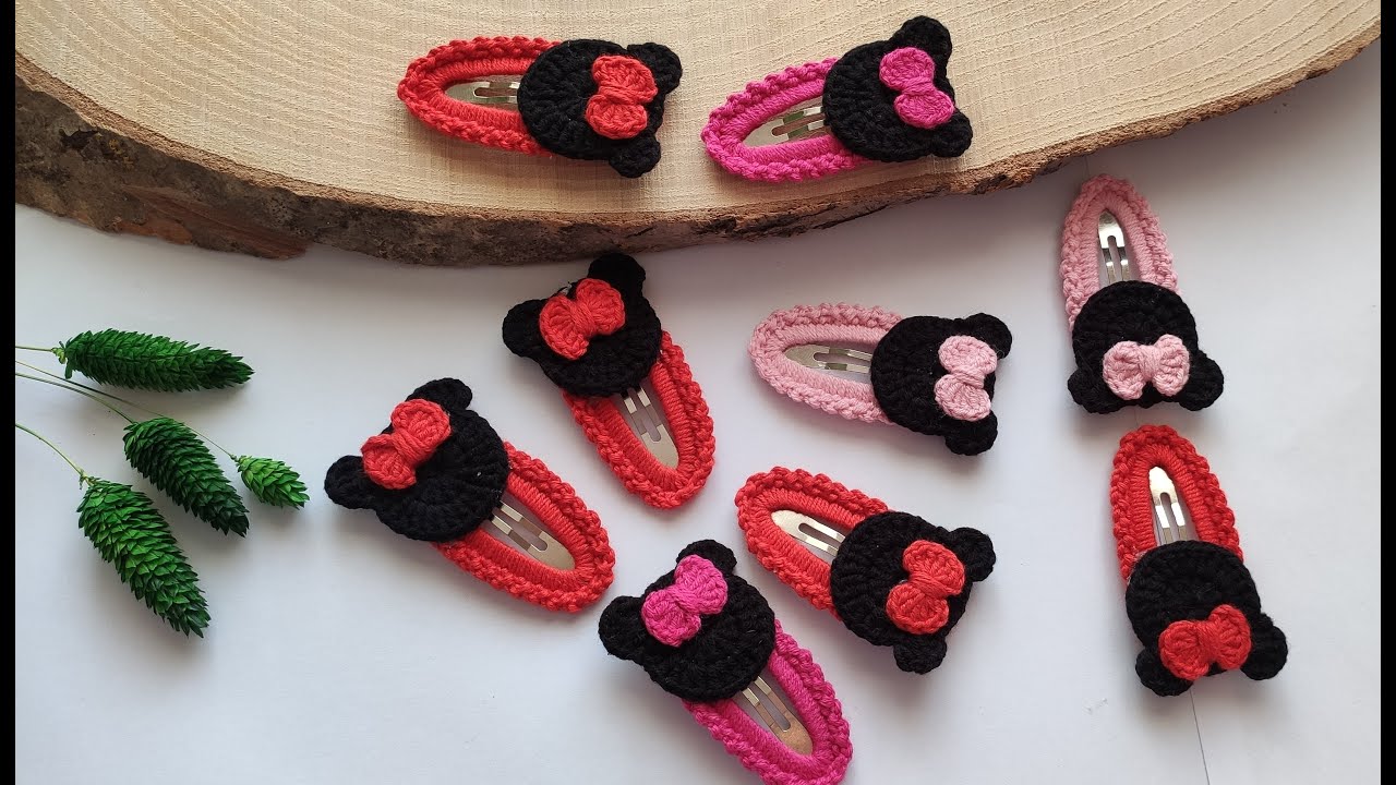 Mıckey Mouse çıt çıt toka / Örgü Toka / Çıt Çıt Toka Yapımı/ Crochet / Hand made