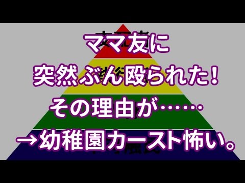 世間話をするぐらいのママ友に突然ぶん殴られた！その理由が……→幼稚園カースト怖い。