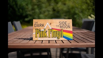 Making a "Pink Floyd" wooden sign with multi-colored epoxy inlays