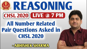 All Number Related Pair questions asked in CHSL 2020 ||  Reasoning by Abhishek Sharma