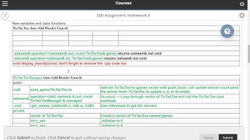 COSC 1337 Homework 8 Overview