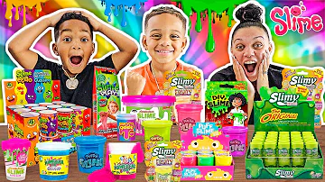 Mixing All Our Store Bought Play Dough Slimes With DJ's Clubhouse!!