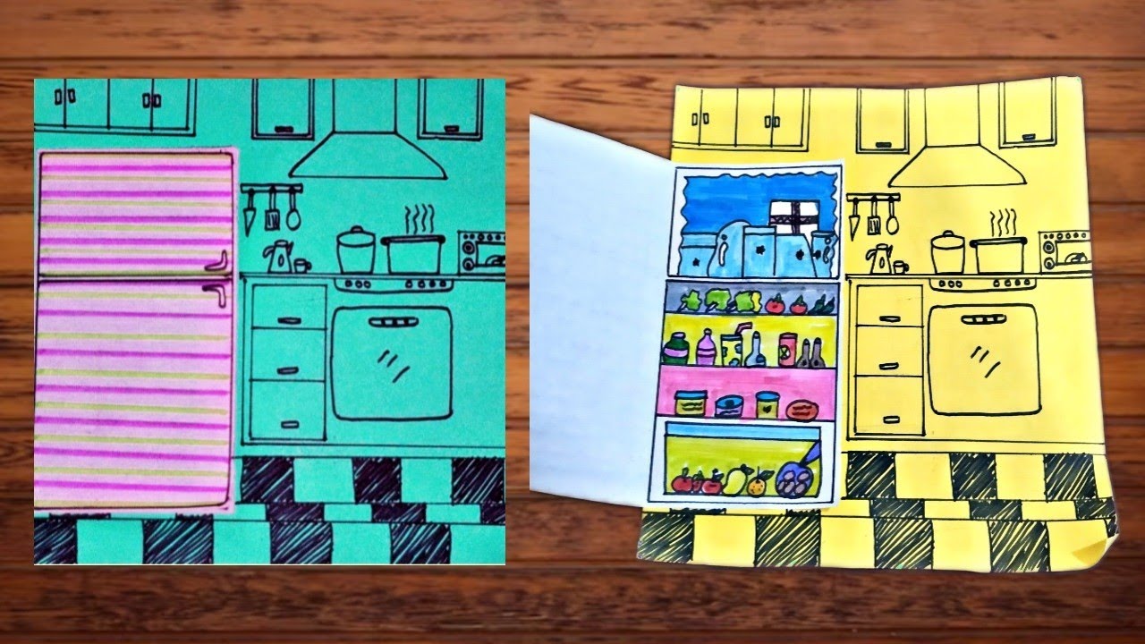 Diy How to make paper kitchen Easy paper craft artandcraftmixer papercraft YouTube