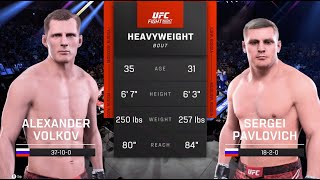 UFC on ABC 6 Alexander Volkov vs Sergei Pavlovich HW Fight Simulation 🇷🇺🇷🇺👊🎮 Saudi Arabia