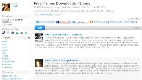 filter yahoo pipes made by users