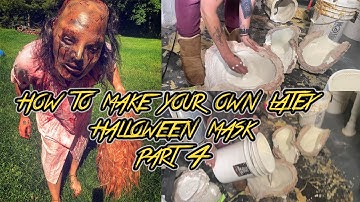 How to Make Your Own Latex Halloween Mask Part 4 - Pouring Latex Peeling and Prepping Your Mask!