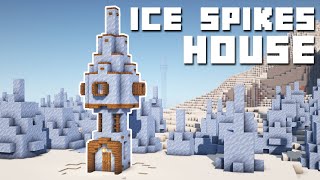 Minecraft  Ice Spikes House Tutorial (How to Build)