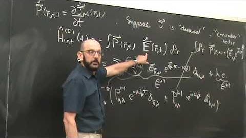 Quantum Optics II, Phys581 F16, Lecture07