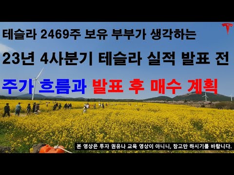 테슬라 23년 4사분기 실적 발표 전 예상 주가 흐름과 발표 후 매수 계획