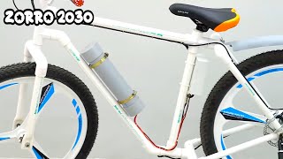 صنع دراجة هوائية كهربائية من البلاستيك - بمحرك كهربائي وبدون جنزير بادوات بسيطة في المنزل | zorro