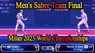 Epic Sabre Showdown: Hungary vs South Korea - Men's Team Final Milan 2023
