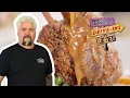 Guy fieri eat a wagyu dip  falloffthebone pork  diners driveins and dives  food network