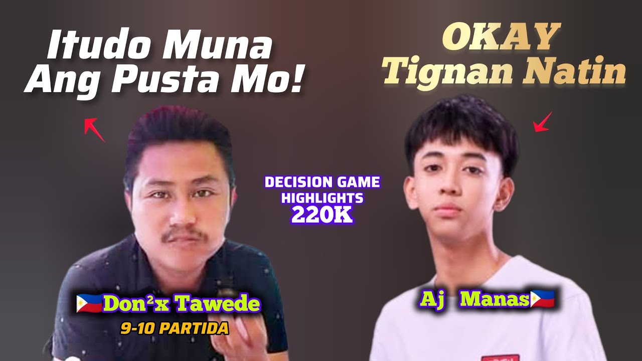 Aj Manas 🆚 Don don Tawede 9-10 partida || Hill hill match highlights 10-ball race to 16