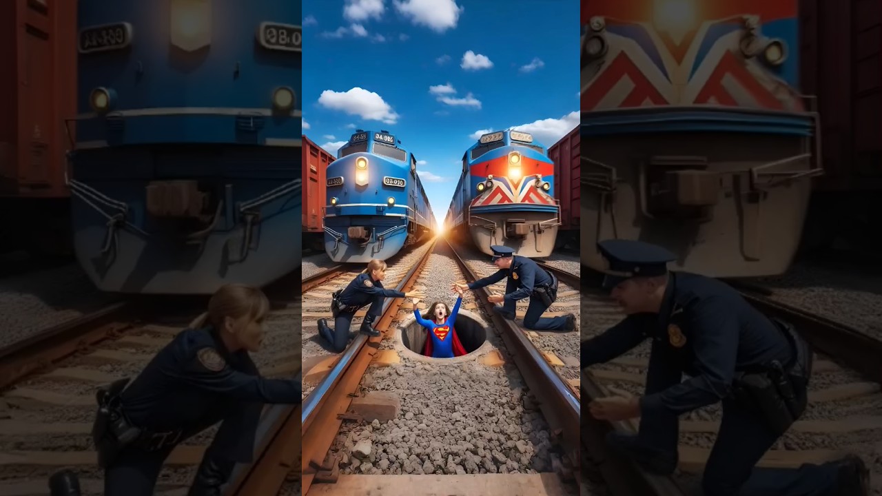 An officer helps little Superman 😂Ultimate of Superman : ✅