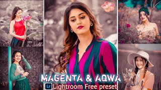 Magenta And Aqwa tone preset | Lightroom Mobile Preset Free Dng | Free lightroom preset | new preset screenshot 5