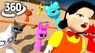 Sprunki Squid Game - Red Light, Gree Light 360 Vr