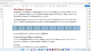 Cambridge Computer Science Chapter 1 Data Representation Part 1