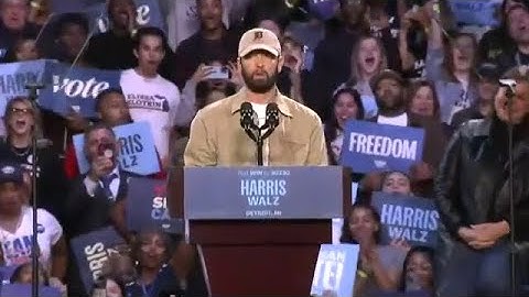 Eminem At Kamala Harris Rally & Introduces Barack Obama | Lose Yourself