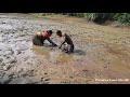 Unique Fishing Skills Catch Big Fish At Mud Pond And River