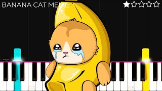 Banana Cat Meme Song Easy Piano Tutorial