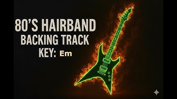 Shred Like the 80s | Hair Band Backing Track for Guitar in Em