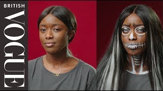 Easy Halloween Make-Up: Gothic Skull | British Vogue screenshot 5