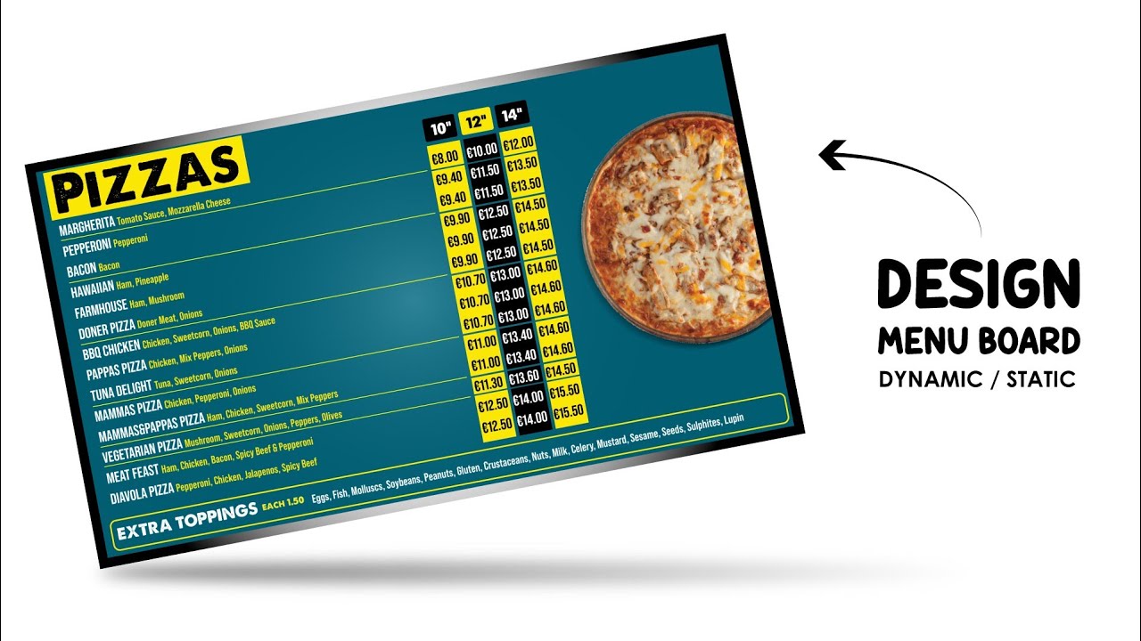 Modren Style Tv Screen Menu Design Restaurants || Dynamic Menu ...