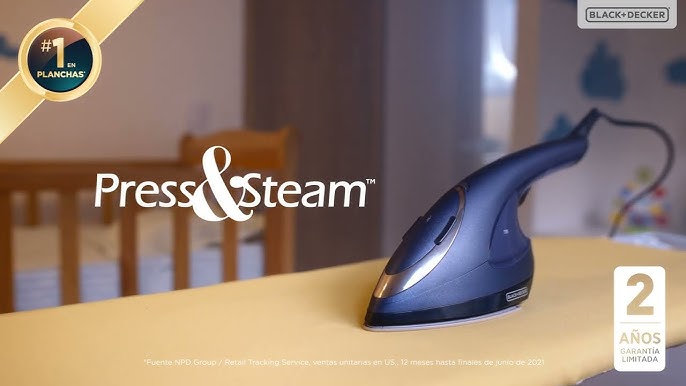 BLACK+DECKER Press & Steam 2-in-1 Iron and Steamer, HGS500