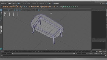 Maya Modelling Tutorial - Table - Episode 1 - Poly Primitives, Bevelling, and Mesh Clean Up