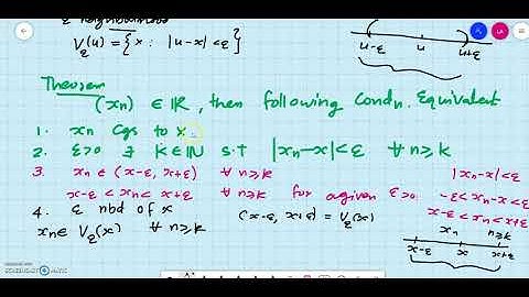 Mathematical Analysis Module 2 Class 5 equivalent conditions for convergence