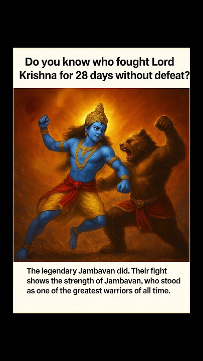 When Krishna Battled Jambavan for 28 Days #krishna #jambavan #radhakrishna