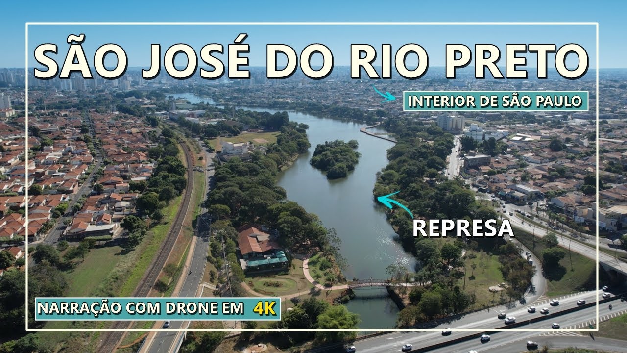 VOAMOS EM SÃO JOSÉ DO RIO PRETO NO INTERIOR DE SÃO PAULO, DRONE NARRADO EM 4K