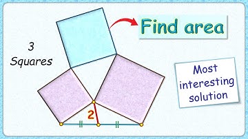 No formula - No theorem. Find area of blue square.