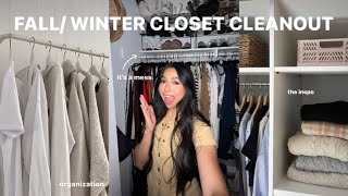 FALL/WINNER CLOSET CLEAN OUT🫧: organization + closet makeover!