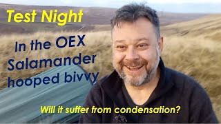 Test Night in the OEX Salamander hooped bivvy