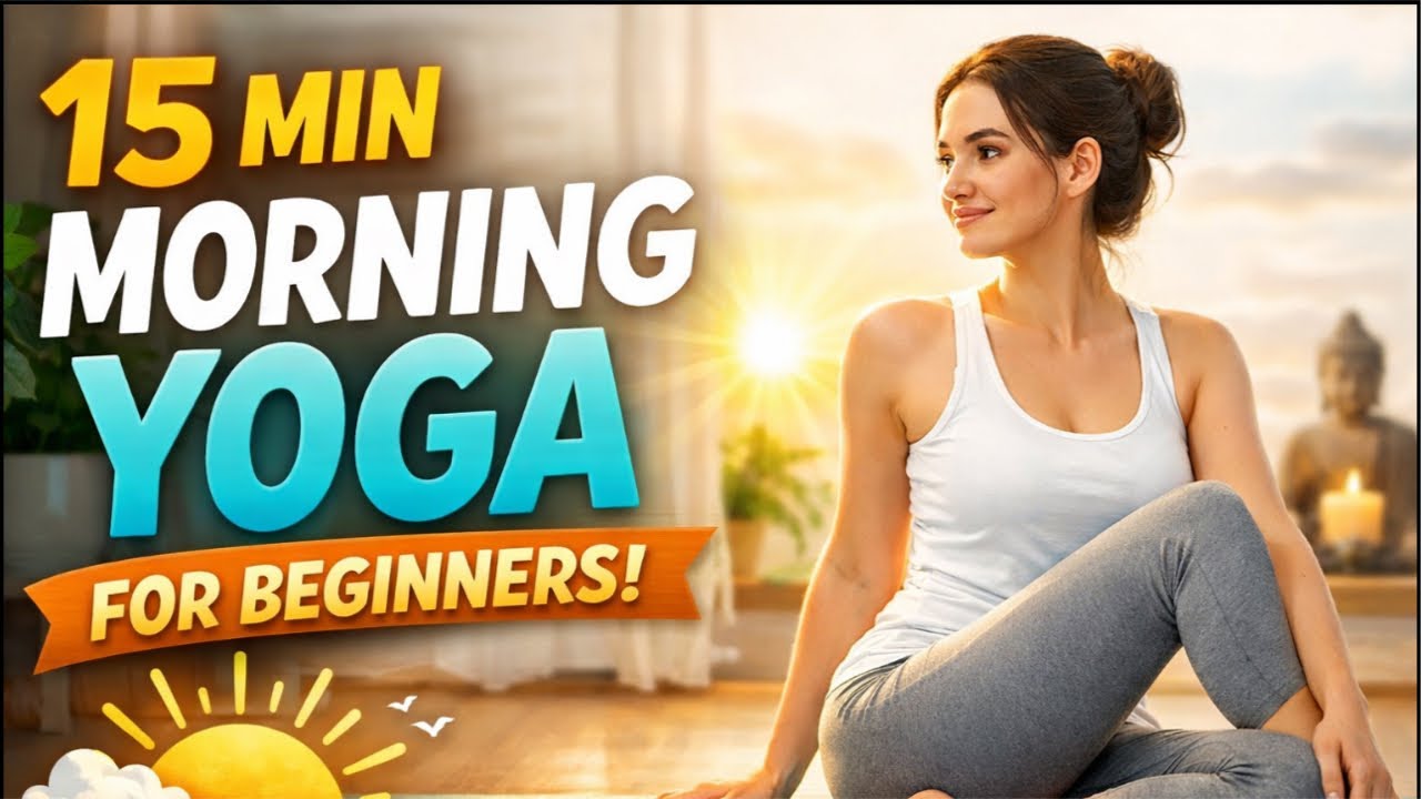 15 min morning yoga for beginners ! Blissfulyoga🧘🏻 is live!