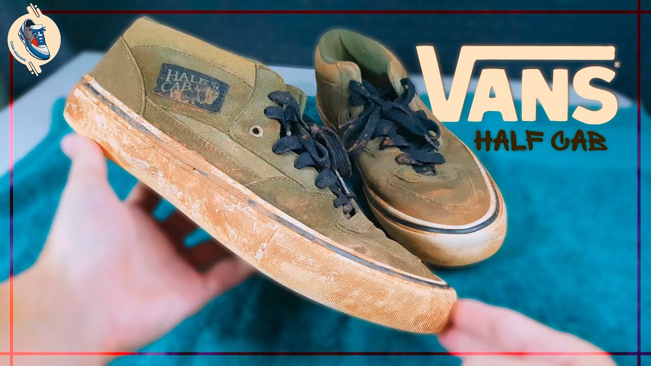 Como Limpar Seu Tenis de Skate Vans Half Cab? (ASMR) Clean Sneakers