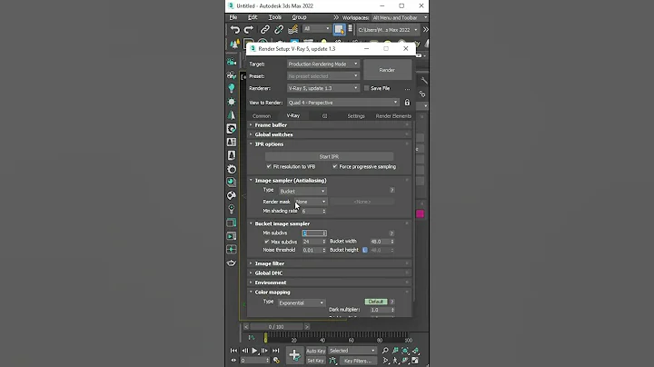 Vray Final Render Settings #shorts #3dsmax #tutorials