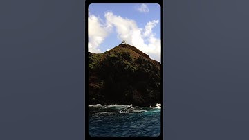 Flying over a distant atoll off the coast of Hana, Maui #Hawaii